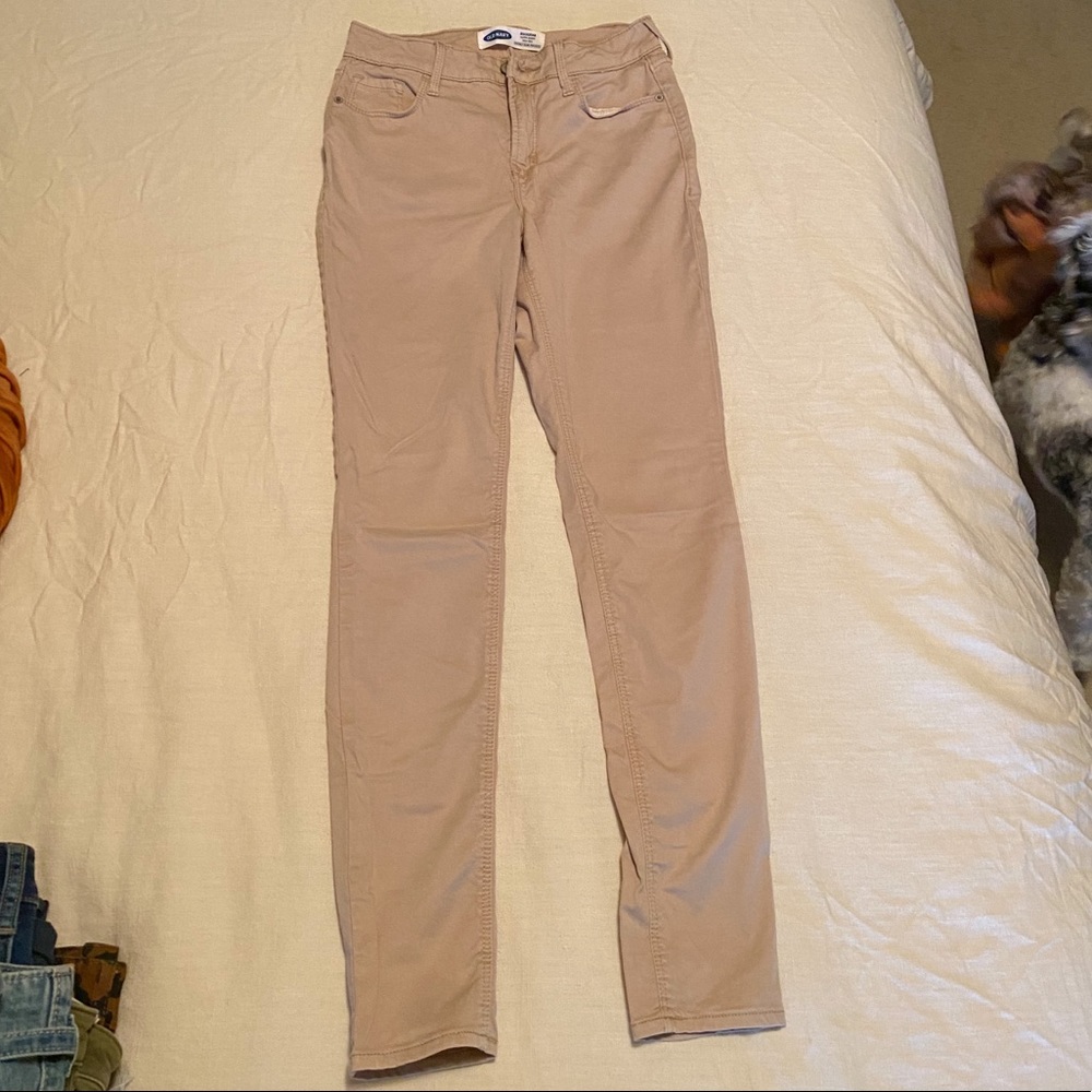 Old Navy khaki rockstar skinny pants size 4